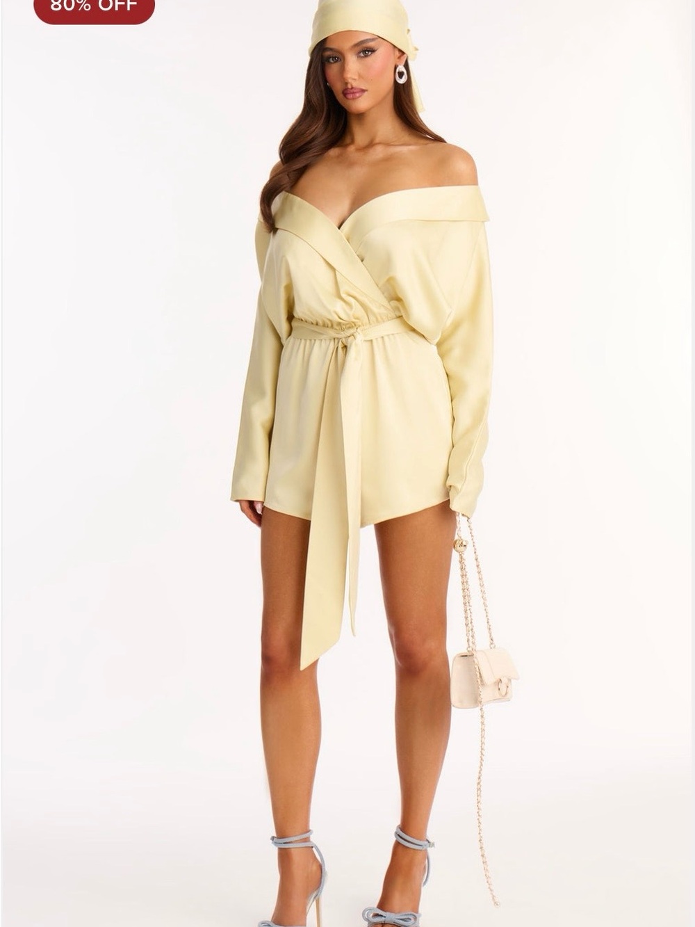 Fashion Nova - Satin Romper and Headscarf